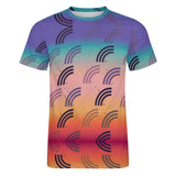 Unisex Half Rainbow Gradient Pattern Cotton T-Shirt