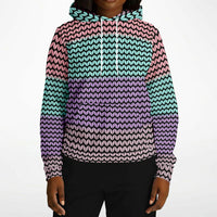 Color Palette Knit Effect Hoodie