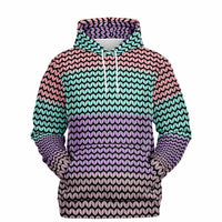 Color Palette Knit Effect Hoodie