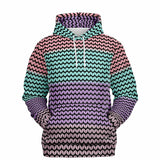 Color Palette Knit Effect Hoodie