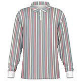 Multicolor Striped Long Sleeve Polo