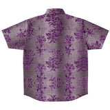 Embossed Purple Velvet Button Down Shirt 4