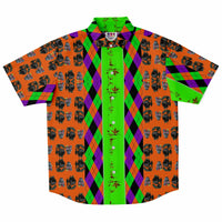 Halloween Argyle Button Down