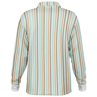 Multicolor Striped Long Sleeve Polo