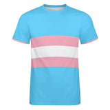 Trans Pride Color Palette Stripes Cotton T-shirt 32