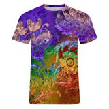 Embossed Flower Pattern Cotton T-Shirt 3