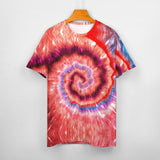 Red Fury color Palette Tie Dye Cotton T-shirt
