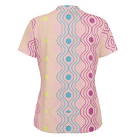 Women's Patterned Stand Up Collar Polo