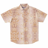 Embossed Champagne Velvet Button Down Shirt 2