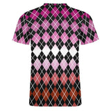 Lesbian Pride Argyle Cotton T-Shirt