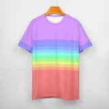 Rainbow Color Palette Stripes Cotton T-shirt