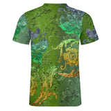 Embossed Streak Pattern Cotton T-Shirt 2
