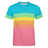 Color Palette Stripes Cotton T-shirt 19