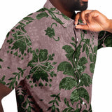 Embossed Sage Velvet Button Down Shirt