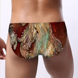 Men's Bikini Underwear Burgundy Wood