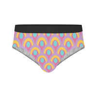 Rainbow Pattern Men's Mid Rise Briefs