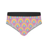 Rainbow Pattern Men's Mid Rise Briefs