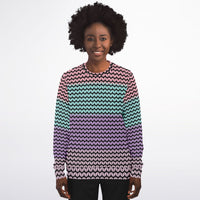 Color Palette Knit Effect Sweatshirt