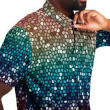 Mosaic Color Palette Button Down Shirt