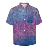 Gradient Texture Pattern Faux Linen Button Down Shirt with chest pocket 13