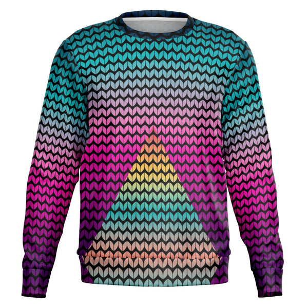 Pyramid Knit Effect Sweatshirt