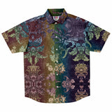 Embossed Rainbow Short Sleeve Button Down Shirt 4