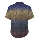 Gradient Texture Pattern Faux Linen Button Down Shirt with chest pocket 10