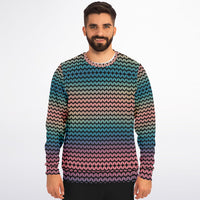 Knit Effect Gradient Sweatshirt