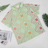Color Palette Lace Pattern Button Down
