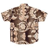 Embossed Champagne Velvet Button Down Shirt 7