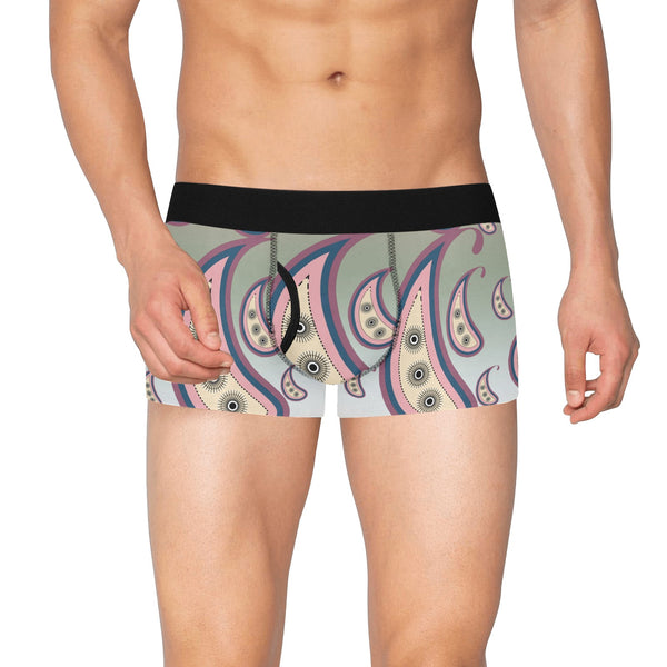 Paisley Pattern Boxer Briefs with Fly