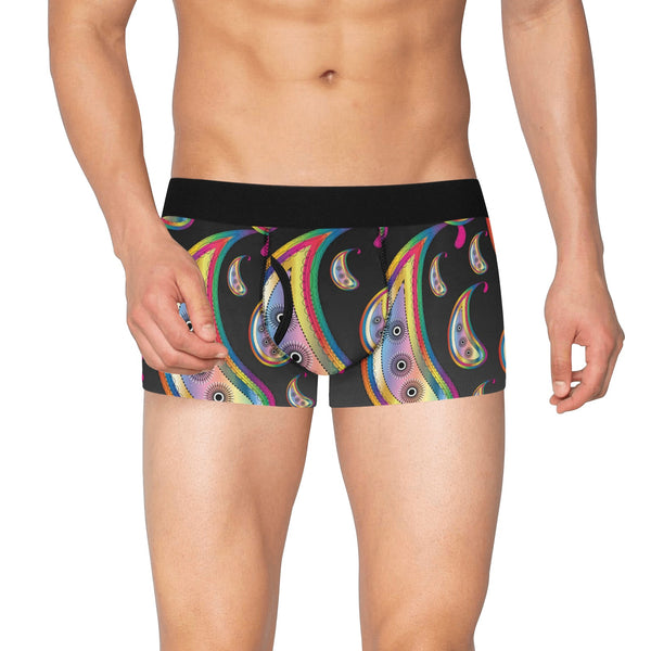 Paisley Pattern Boxer Briefs with Fly