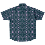 Midnight Orchid Wave Circle Button Down