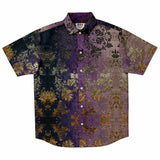 Embossed Dark Velvet Button Down Shirt