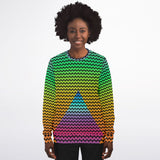 Neon Pyramid Knit Effect Sweatshirt