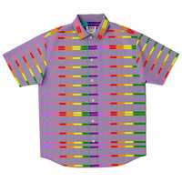 Lavender Rainbow Stripe Button Down Shirt