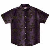 Embossed Black Velvet Button Down Shirt 3