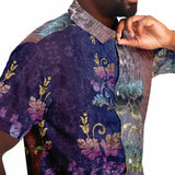 Embossed Gradient Velvet Button Down Shirt 2