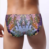 Men's Bikini Underwear Embossed Flower Pattern 6
