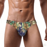Men's Bikini Underwear Embossed Flower Pattern 4