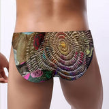 Men's Bikini Underwear Woods and Flowers