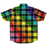 Rainbow Grid Button Down Shirt