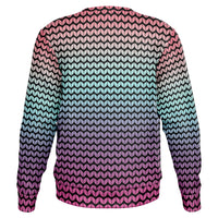 Fading Gradient Knit Effect Sweatshirt
