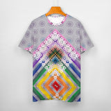 Unisex Geometric Pattern Cotton T-Shirt