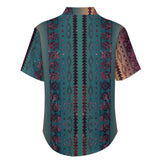 Tribal Pattern Faux Linen Shirt with pocket 2