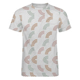 Unisex Half Rainbow Pattern Cotton T-Shirt