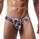 Men's Bikini Underwear Embossed Flower Pattern 1