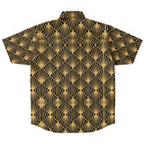 Black and Gold Art Deco Button Down