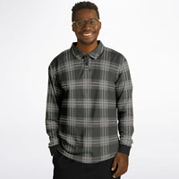 Dark Gray Long Sleeve Polo