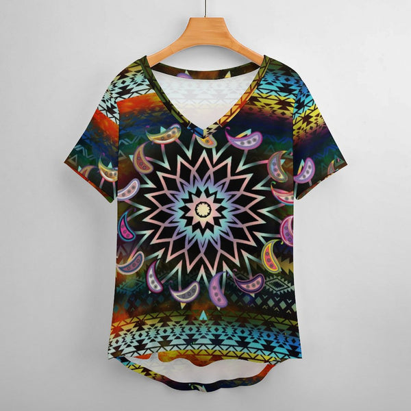 Hippie Faerie V-Neck T-Shirt 4